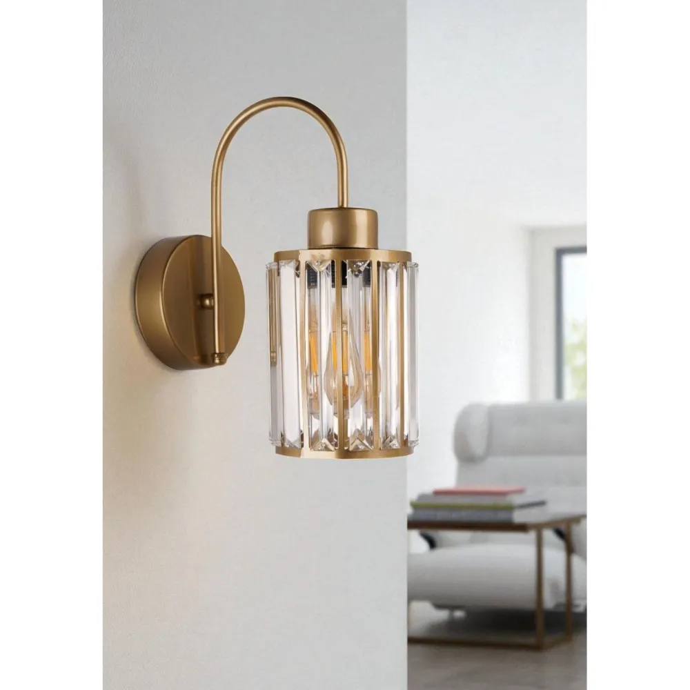 Seinävalaisin 9041-1A, ø12cm, E27, max. 40W, IP20, kulta*Linento Lighting Online