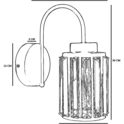 Seinävalaisin 9041-1A, ø12cm, E27, max. 40W, IP20, kulta*Linento Lighting Online