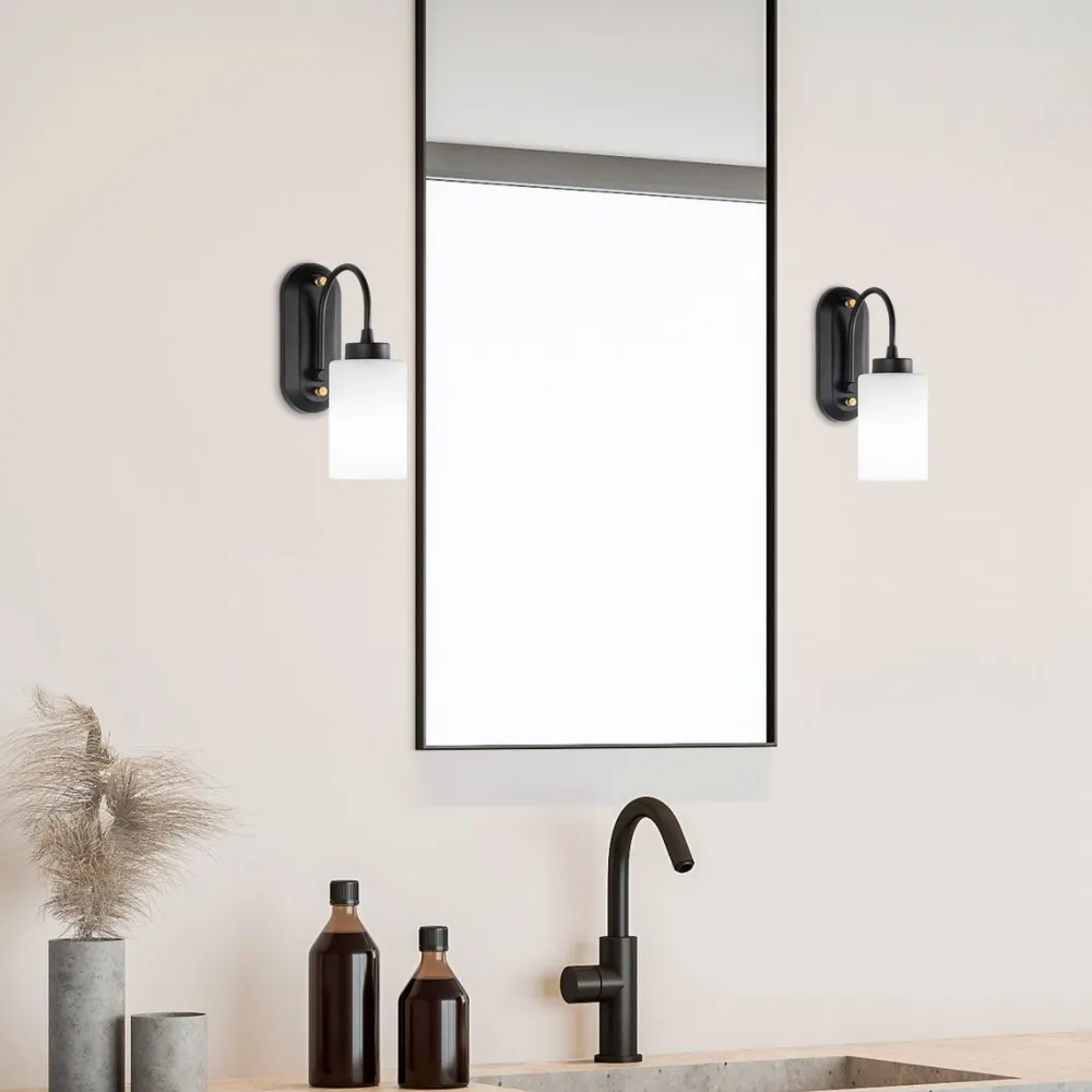 Seinävalaisin Hemikilo 13161, 28cm, musta/valkoinen*Linento Lighting Discount