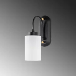 Seinävalaisin Hemikilo 13161, 28cm, musta/valkoinen*Linento Lighting Discount