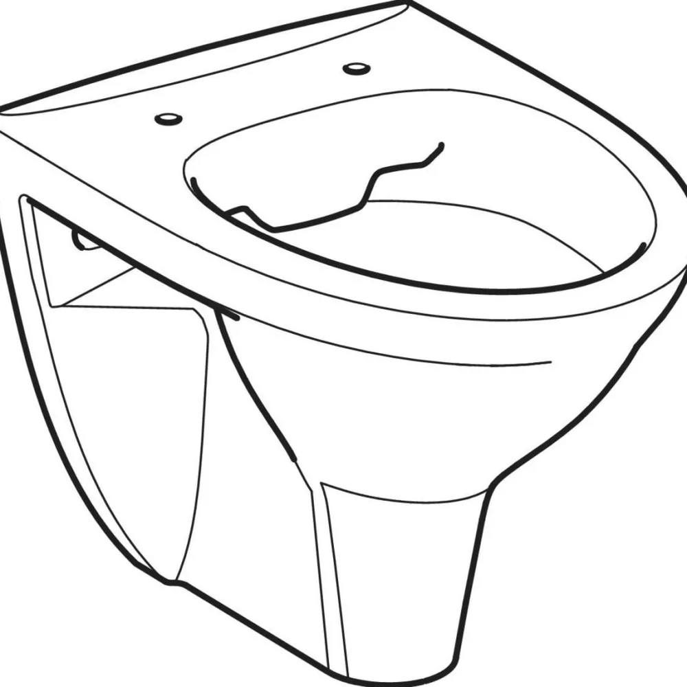 Seinä-WC-istuin Glow Classic Rimfree, huuhtelukaulukseton, 49,5 cm, valkoinen*Ido Sale