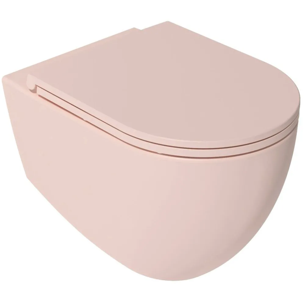 New Seinä-WC-istuin Infinity Rimless, huuhtelukaulukseton, matta, eri värejä Wc-Istuimet, Viemäröinti Taakse (P-Lukko)