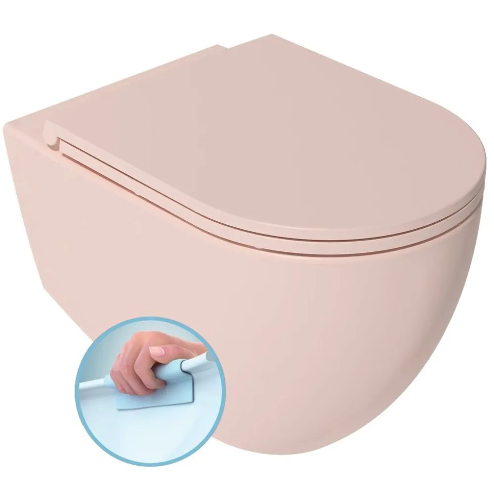 New Seinä-WC-istuin Infinity Rimless, huuhtelukaulukseton, matta, eri värejä Wc-Istuimet, Viemäröinti Taakse (P-Lukko)