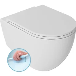 Seinä-WC-istuin Infinity Rimless, huuhtelukaulukseton, valkoinen*Interia New