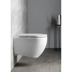 Seinä-WC-istuin Infinity Rimless, huuhtelukaulukseton, valkoinen*Interia New