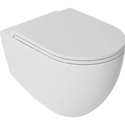 Seinä-WC-istuin Infinity Rimless, huuhtelukaulukseton, valkoinen*Interia New