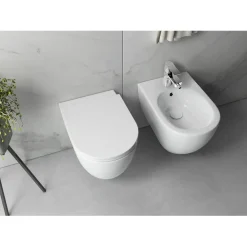 Seinä-WC-istuin Infinity Rimless, huuhtelukaulukseton, valkoinen*Interia New