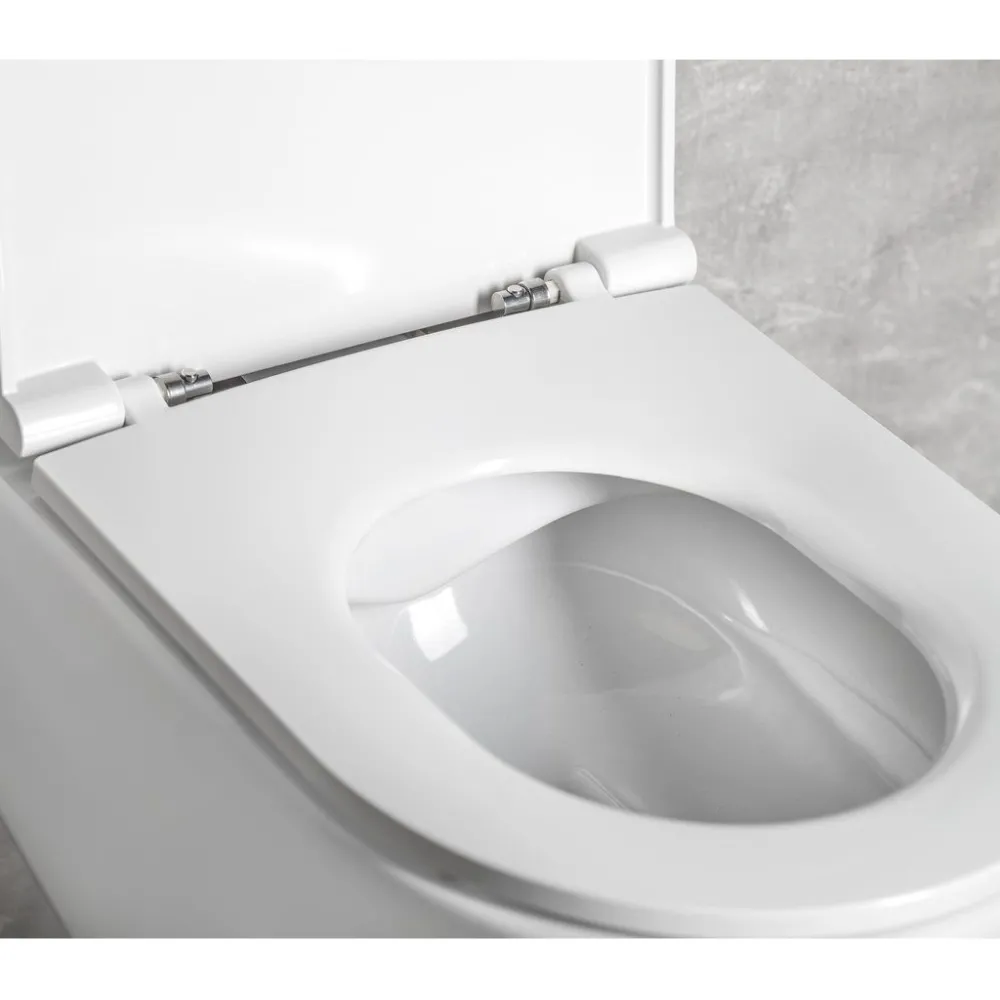 Seinä-WC-istuin Infinity Rimless, huuhtelukaulukseton, valkoinen*Interia New