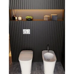 Seinä-WC-istuin The New Yorker, S-lukko/P-lukko, valkoinen*Kerasan Outlet