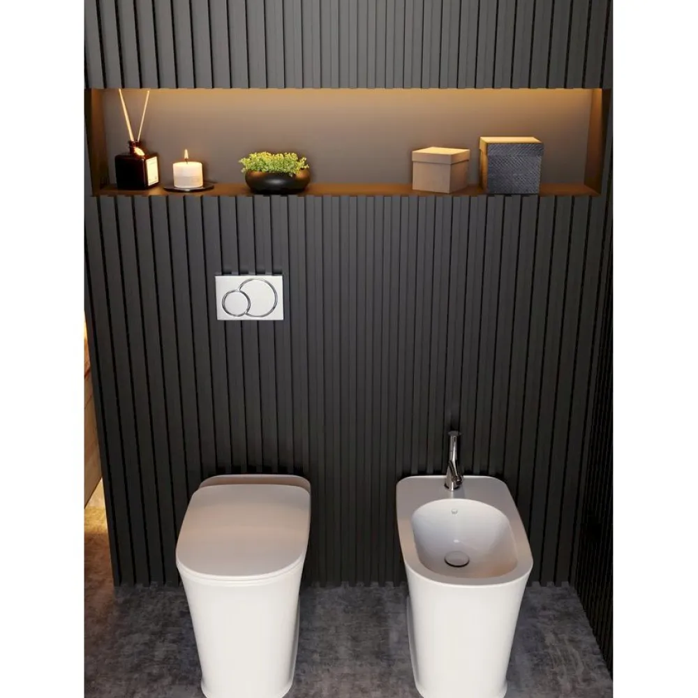 Seinä-WC-istuin The New Yorker, S-lukko/P-lukko, valkoinen*Kerasan Outlet