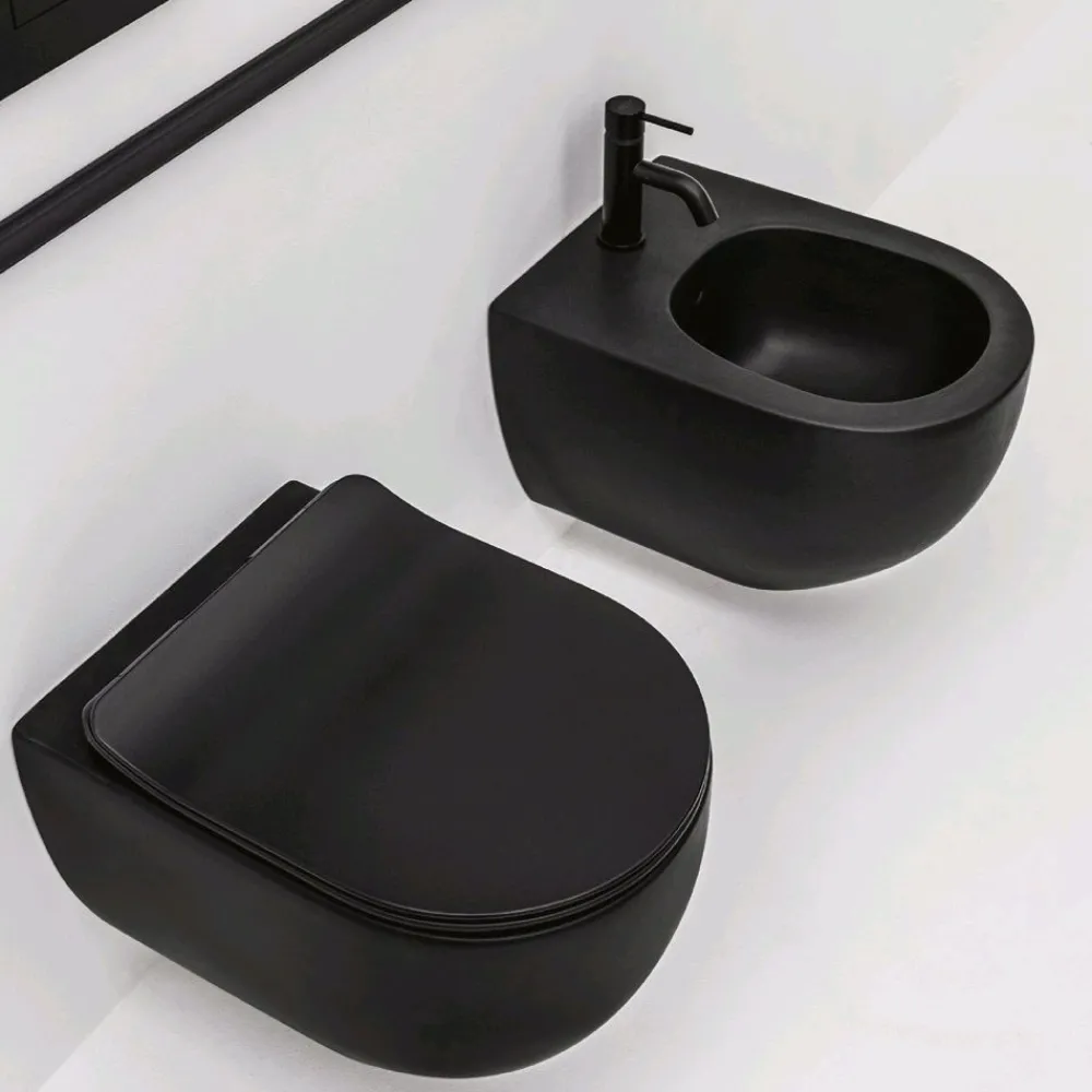 Clearance Seinä-WC-istuin Glomp Mini, huuhtelukaulukseton, matta, eri värejä Wc-Istuimet Ilman Huuhtelukaulusta