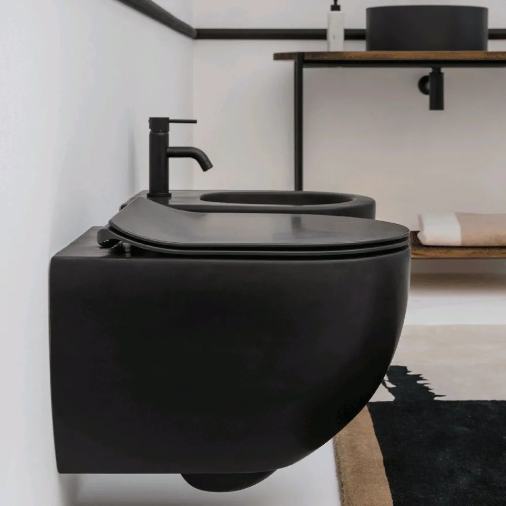 Clearance Seinä-WC-istuin Glomp Mini, huuhtelukaulukseton, matta, eri värejä Wc-Istuimet Ilman Huuhtelukaulusta
