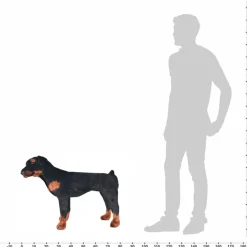 Clearance Seisova pehmolelu rottweiler musta ja valkoinen XXL Lelut