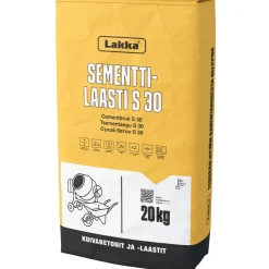 Sementtilaasti Lakka S 30, 20kg*Lakka Rakennustuotteet Clearance