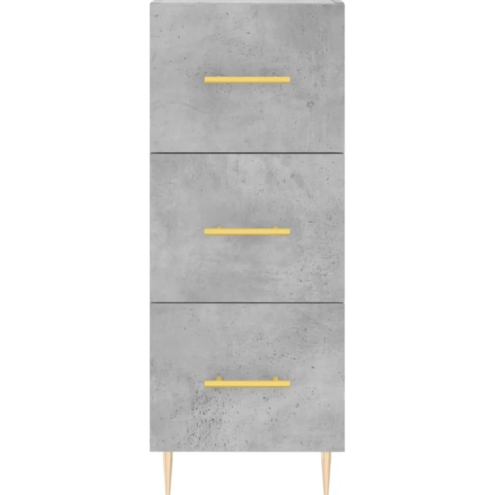 Hot Senkki betoninharmaa 34,5x34x90 cm tekninen puu (28592) Senkit