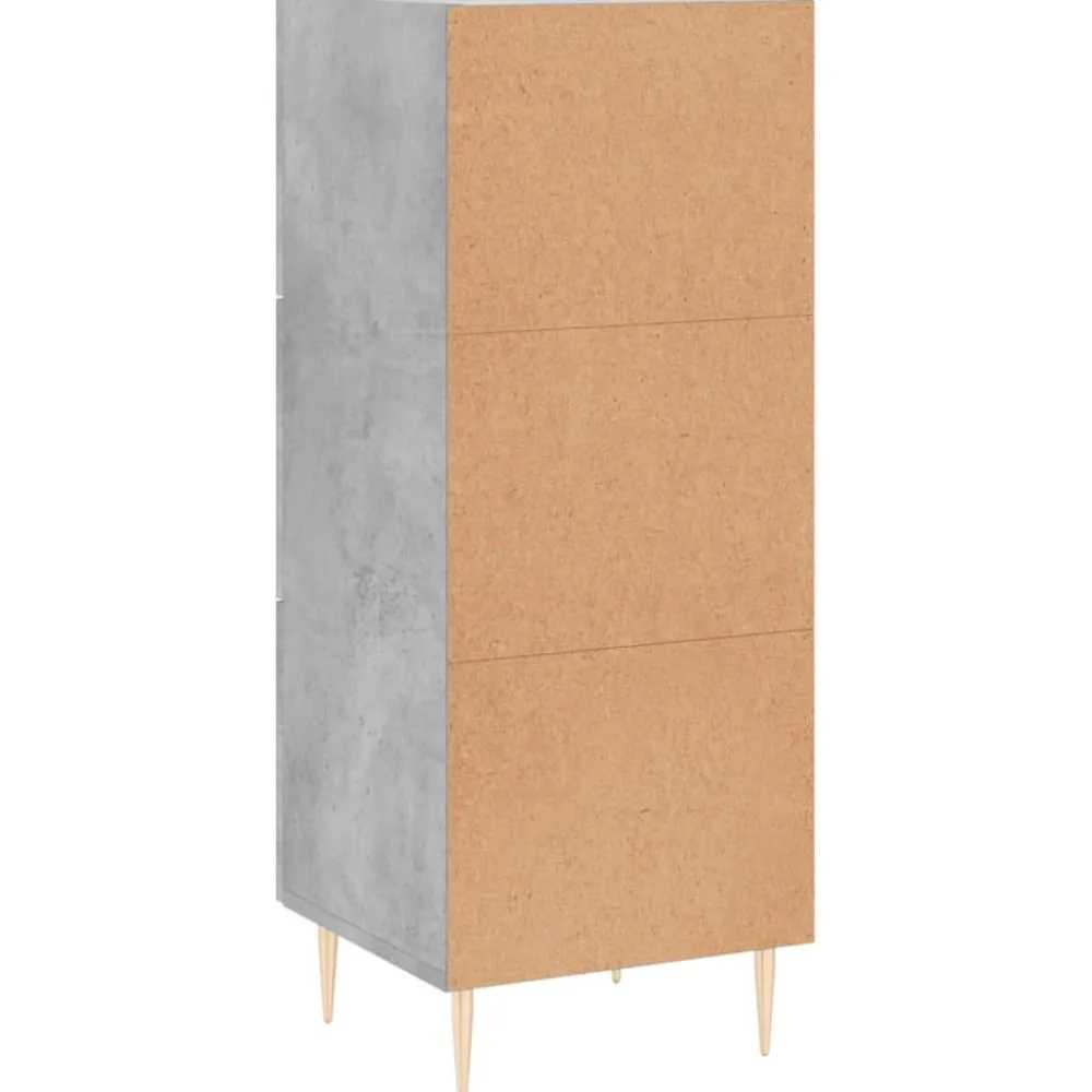 Hot Senkki betoninharmaa 34,5x34x90 cm tekninen puu (28592) Senkit