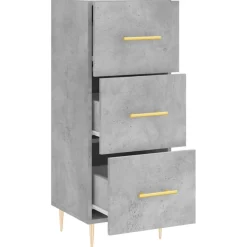 Hot Senkki betoninharmaa 34,5x34x90 cm tekninen puu (28592) Senkit