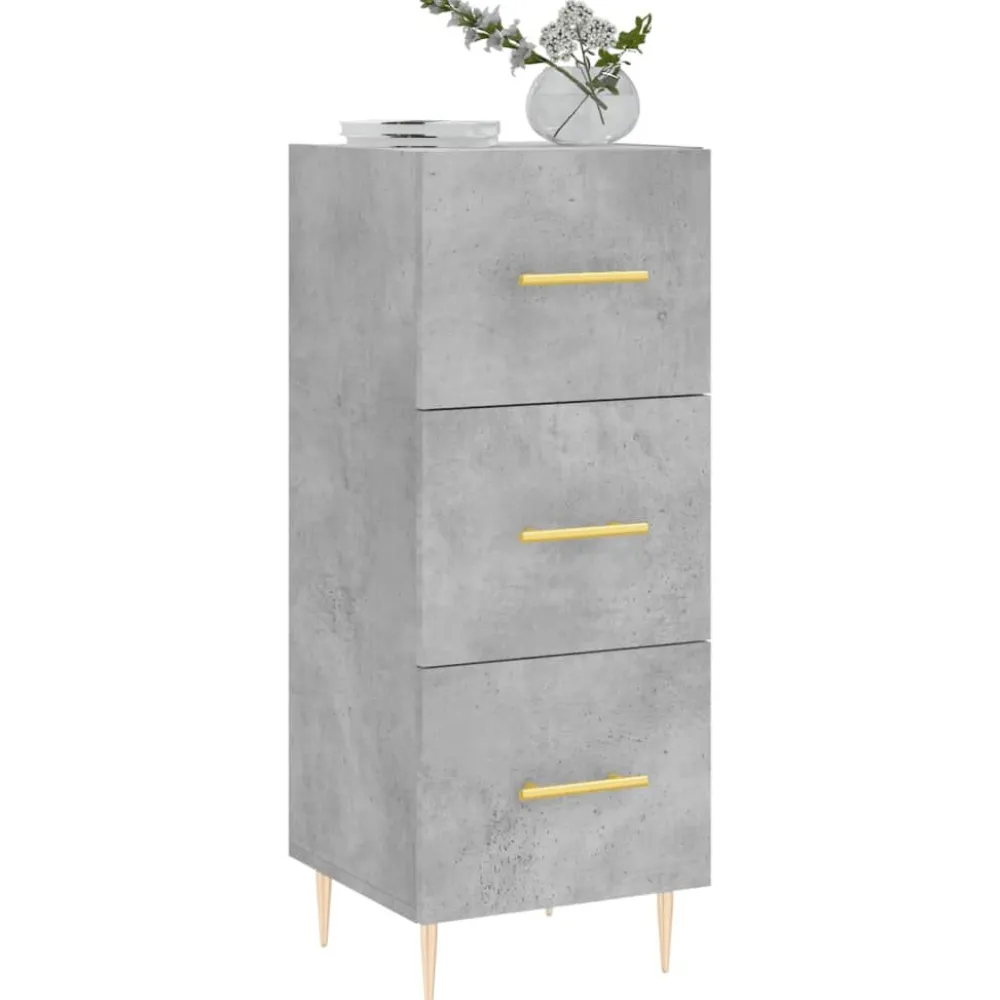 Hot Senkki betoninharmaa 34,5x34x90 cm tekninen puu (28592) Senkit