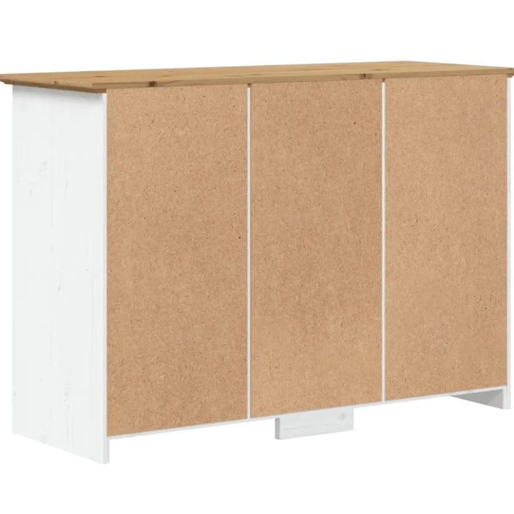 Hot Senkki BODO valkoinen/ruskea 115,5x44x80 cm täysi mänty (55066) Senkit