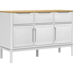 Discount Senkki FLORO valkoinen 114x43x74 cm täysi mänty (74024) Senkit