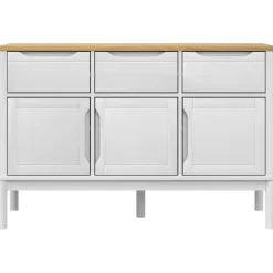 Discount Senkki FLORO valkoinen 114x43x74 cm täysi mänty (74024) Senkit