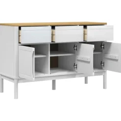 Discount Senkki FLORO valkoinen 114x43x74 cm täysi mänty (74024) Senkit