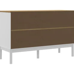 Discount Senkki FLORO valkoinen 114x43x74 cm täysi mänty (74024) Senkit