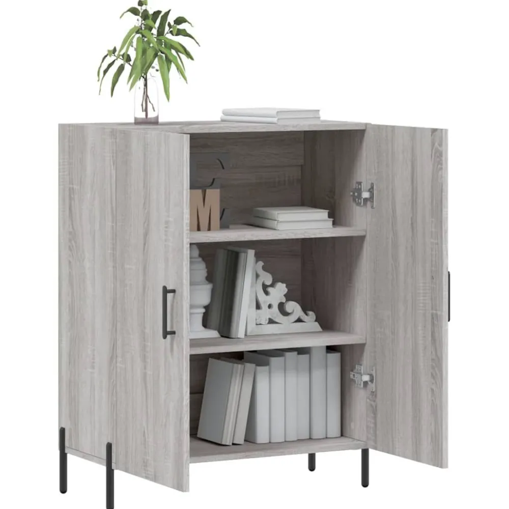 Best Senkki harmaa Sonoma 69,5x34x90 cm tekninen puu (27738) Senkit