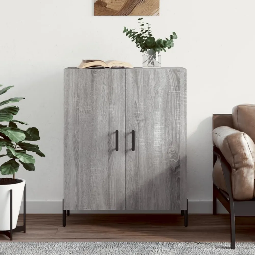 Best Senkki harmaa Sonoma 69,5x34x90 cm tekninen puu (27738) Senkit