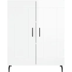Senkki korkeakiilto valkoinen 69,5x34x90 cm tekninen puu (30214)*FinePRICE Clearance