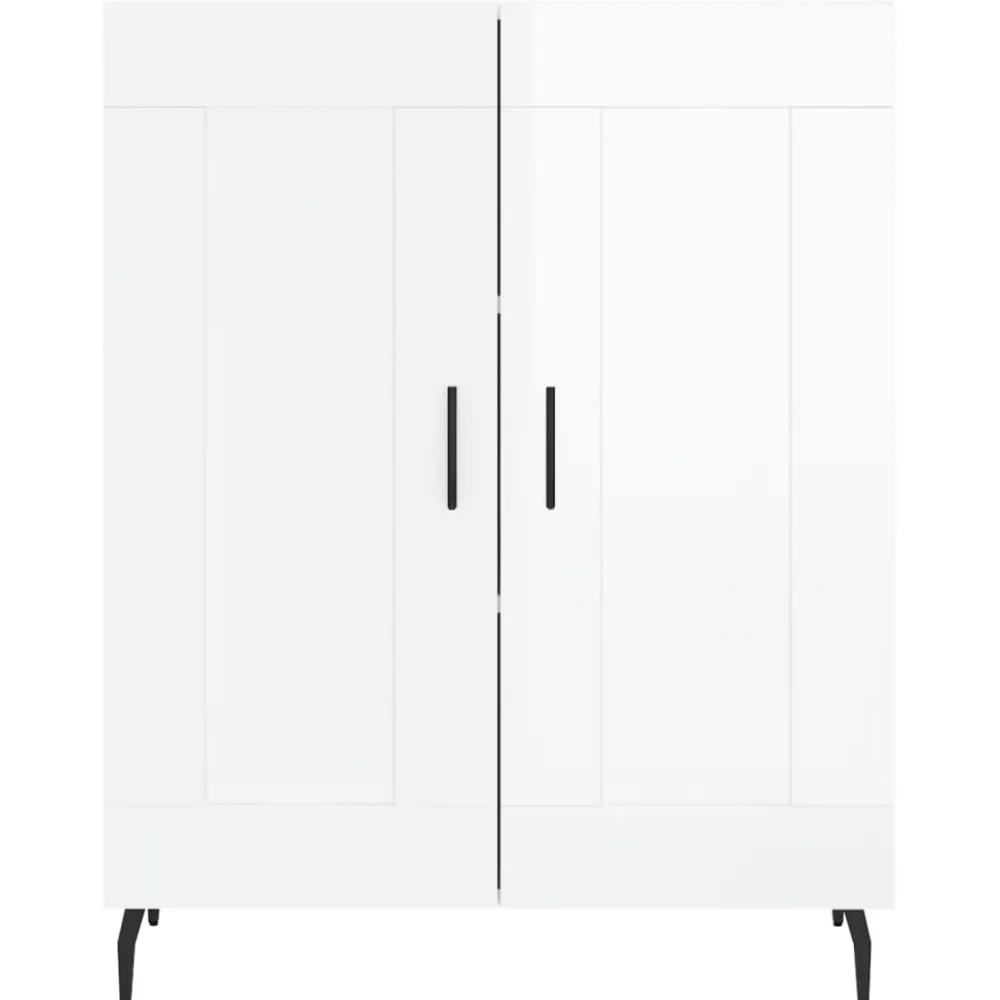 Senkki korkeakiilto valkoinen 69,5x34x90 cm tekninen puu (30214)*FinePRICE Clearance