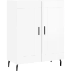 Senkki korkeakiilto valkoinen 69,5x34x90 cm tekninen puu (30214)*FinePRICE Clearance