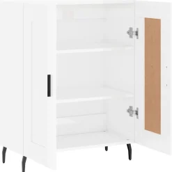 Senkki korkeakiilto valkoinen 69,5x34x90 cm tekninen puu (30214)*FinePRICE Clearance