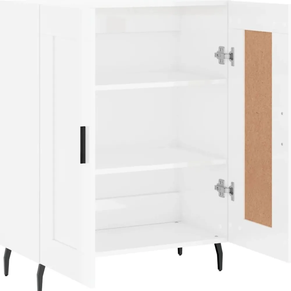 Senkki korkeakiilto valkoinen 69,5x34x90 cm tekninen puu (30214)*FinePRICE Clearance