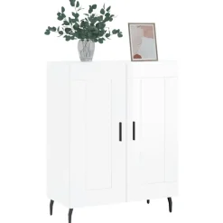 Senkki korkeakiilto valkoinen 69,5x34x90 cm tekninen puu (30214)*FinePRICE Clearance