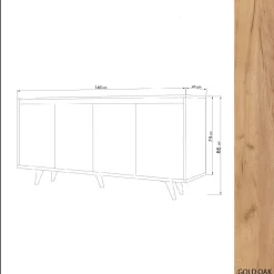 Senkki Shans tammi/valkoinen*Linento Furniture Online