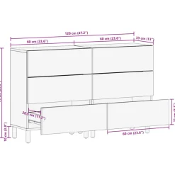 Senkkisarja 2-osainen Musta 60x33x75 cm suunniteltu puu (09992)*FinePRICE Discount