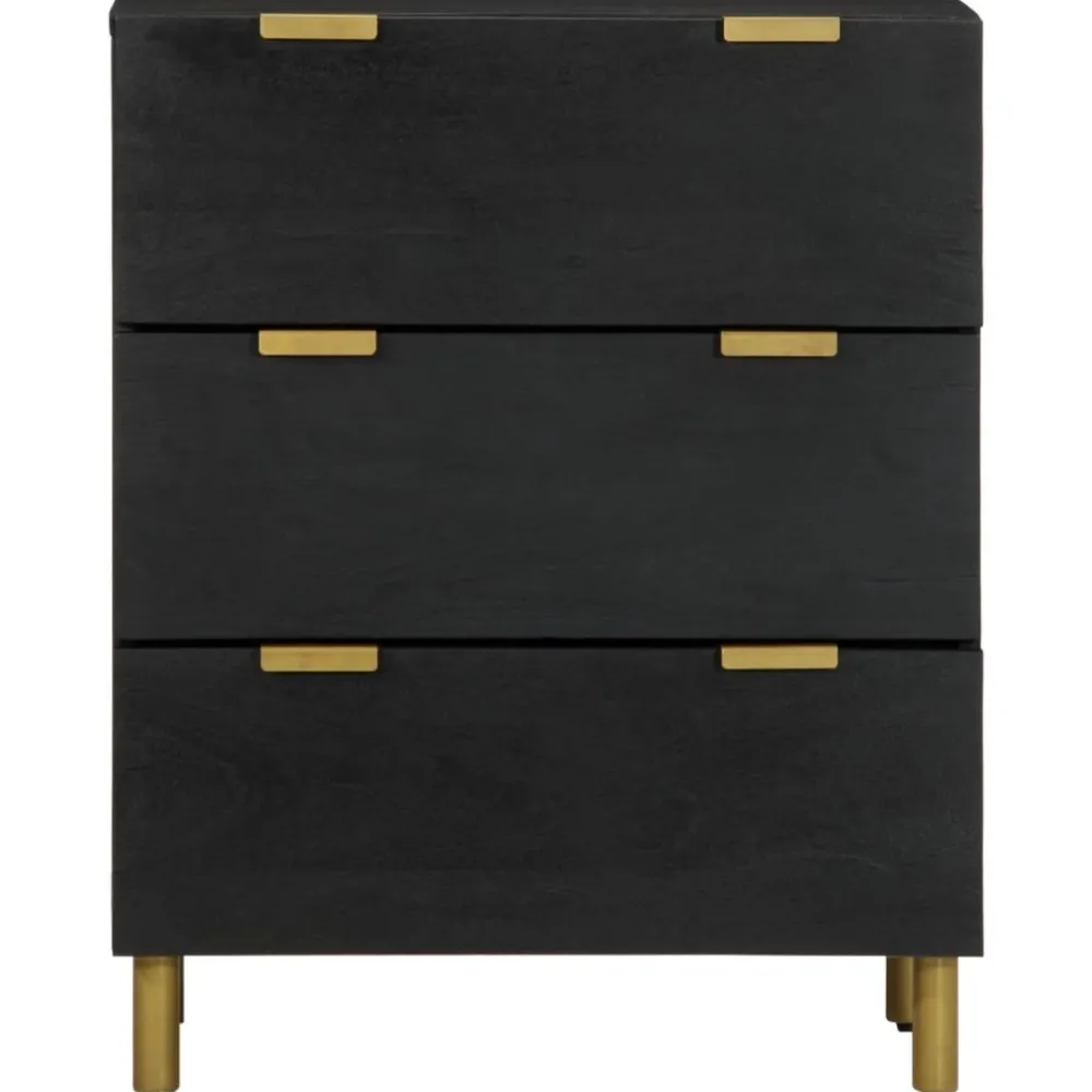Senkkisarja 2-osainen Musta 60x33x75 cm suunniteltu puu (09992)*FinePRICE Discount