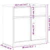 Senkki SAUDA tammenvärinen 80x43x75,5 cm täysi mänty (77600) Senkit