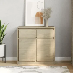 Senkki SAUDA tammenvärinen 80x43x75,5 cm täysi mänty (77600) Senkit
