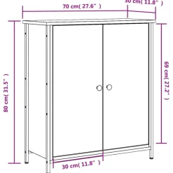 Online Senkki tekninen puu, 70x30x80 cm, eri värejä (31888) Senkit