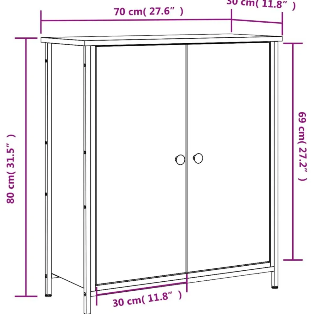 Online Senkki tekninen puu, 70x30x80 cm, eri värejä (31888) Senkit