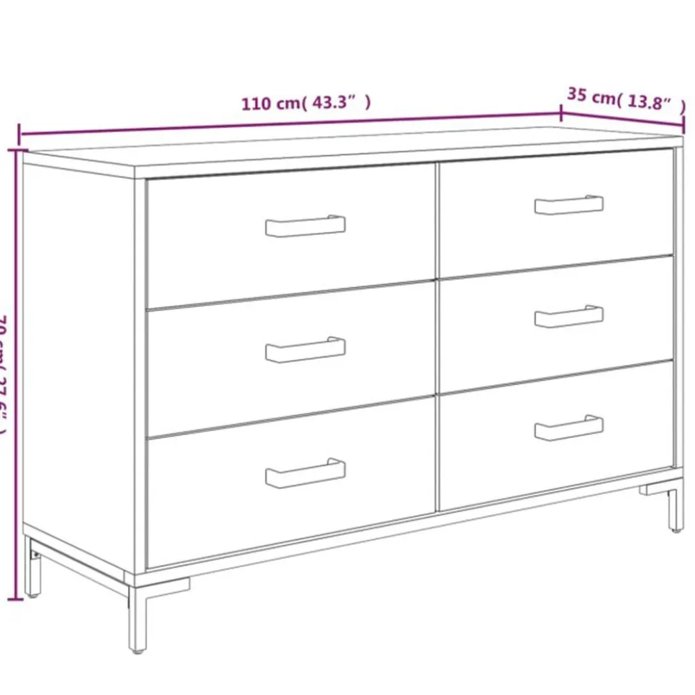 New Senkki 110x35x70 cm mänty musta Senkit