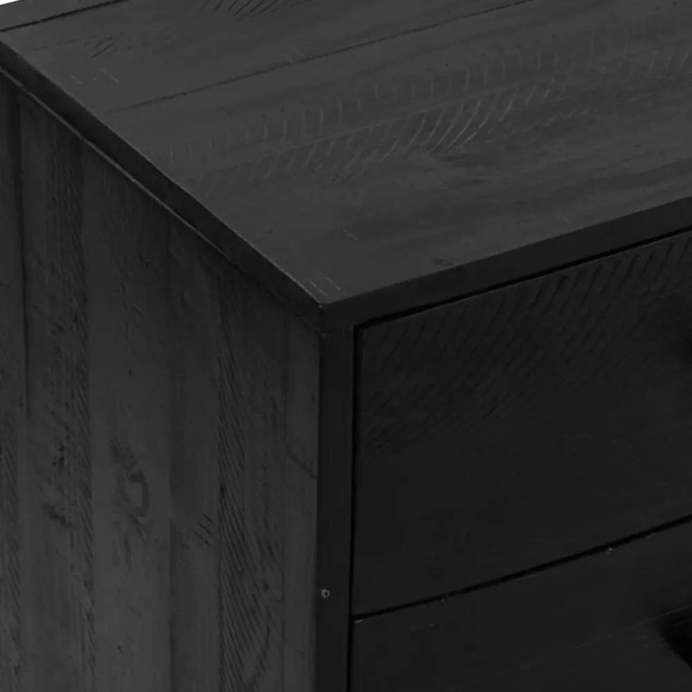 New Senkki 110x35x70 cm mänty musta Senkit