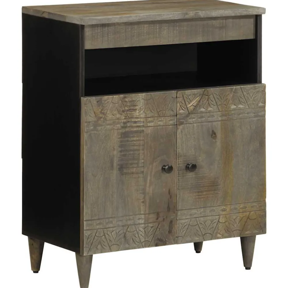 New Senkki 60x33x75 cm täysi mangopuu (17817) Senkit