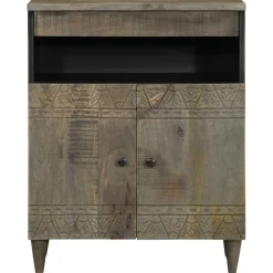 New Senkki 60x33x75 cm täysi mangopuu (17817) Senkit