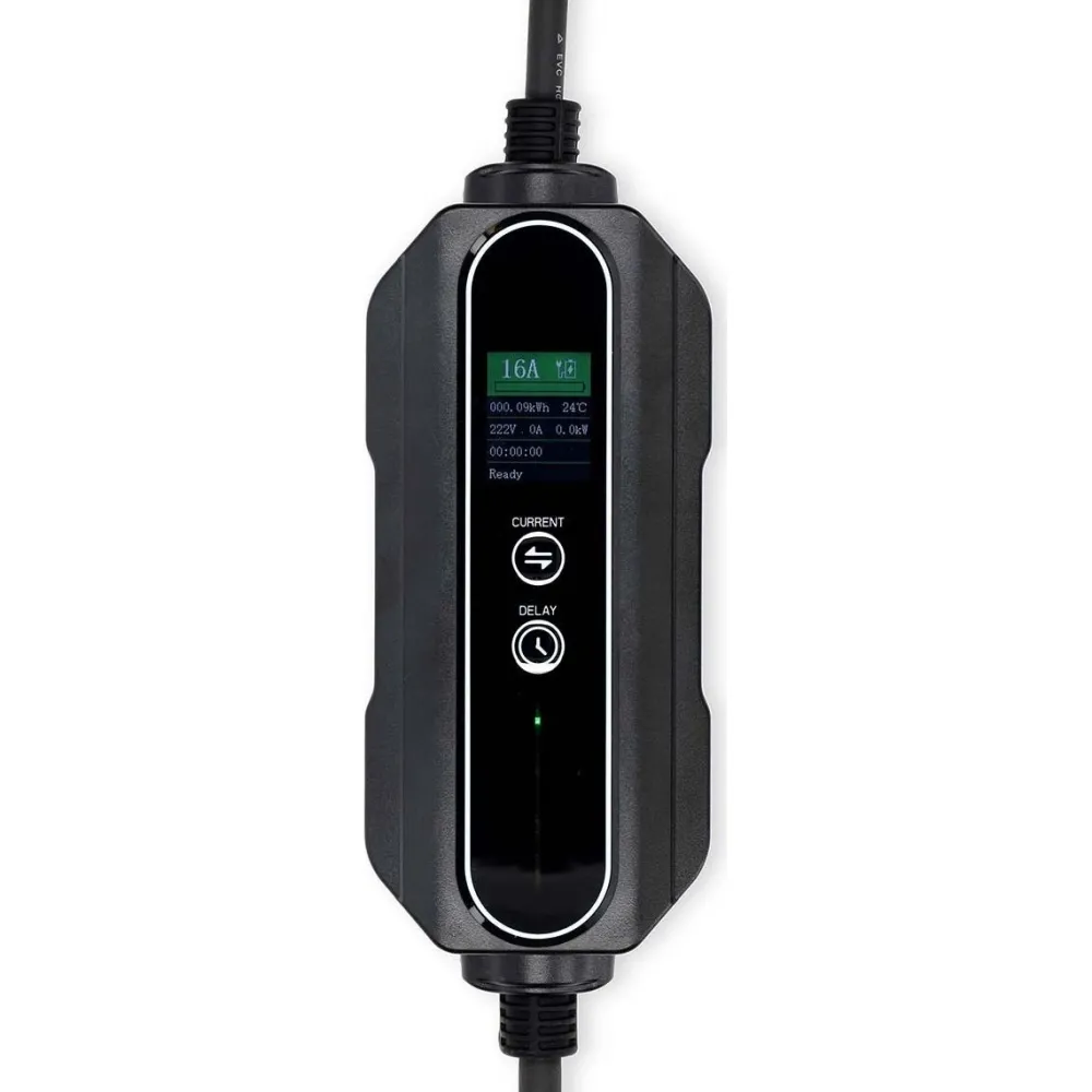 New Sähköauton latauslaite EVCH37KWBK20, Type2, 1-vaihe, 16A, 3.7kW, 5m kaapeli Sähköauton Latauslaitteet
