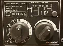 Sähkökiuas Hanko 80 STJ 8 kW 8-12 m³ kiinteä ohjaus musta*Helo Sale