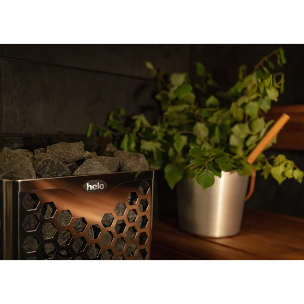 Best Sähkökiuas Hanko 60 STJ 6 kW 5-9 m³ kiinteä ohjaus kromi Sähkökiukaat