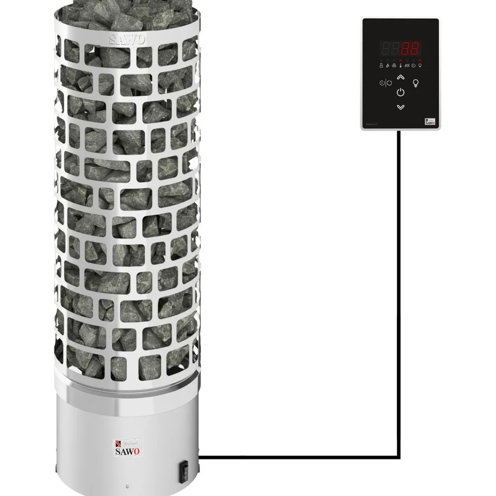 Outlet Sähkökiuas Aries Round Ni2 9 kW 8-13 m³ erillinen ohjaus Sähkökiukaat